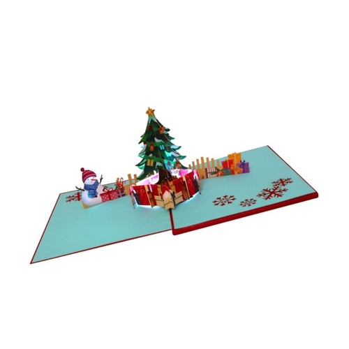 Enchanting 3D Popup Christmas Greeting Cards with Festival Music and Lights - Picture 4 of 10