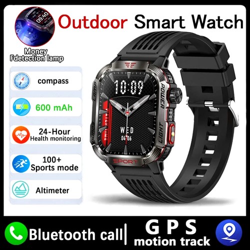 2024 Smart Watch For Men and Women, W/ LED Flashlight & Compass Fitness Tracker