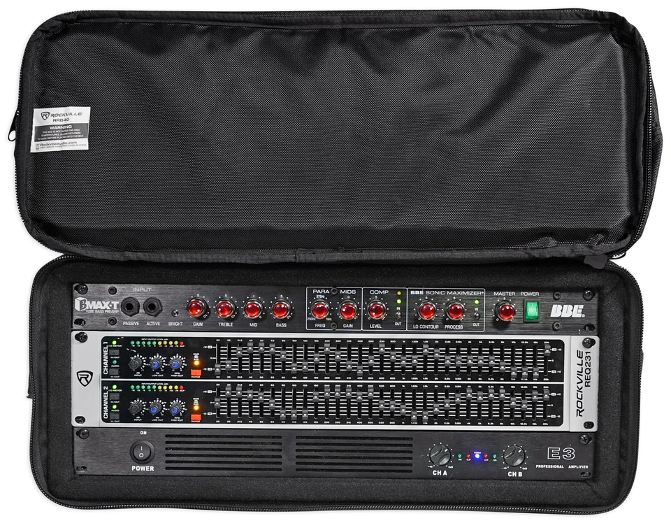 Rockville RRB40 4U Rack Bag Double-Sided Case with 12" Depth + Shoulder Strap - Image 4 of 4