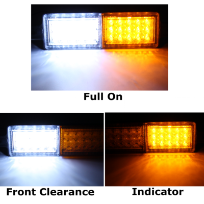 2X LED ARB Bullbar Lights Clear Amber Front Indicator Park Bull Bar 2X LED ARB Bullbar Lights Clear Amber Front Indicator Park Bull Bar