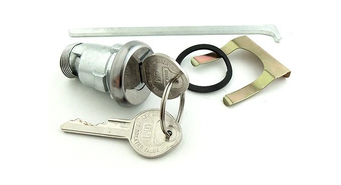 Pontiac GTO 1966 1967 Lemans Tempest juego de cerradura de maletero con llaves de cabeza de perla Foto 2 de 4