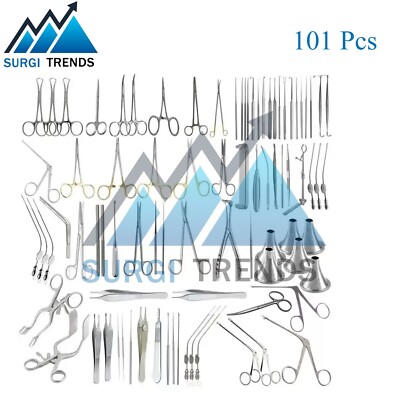 Tympanoplasty Instruments 101 PCs Set Micro Ear Surgery ENT Instruments