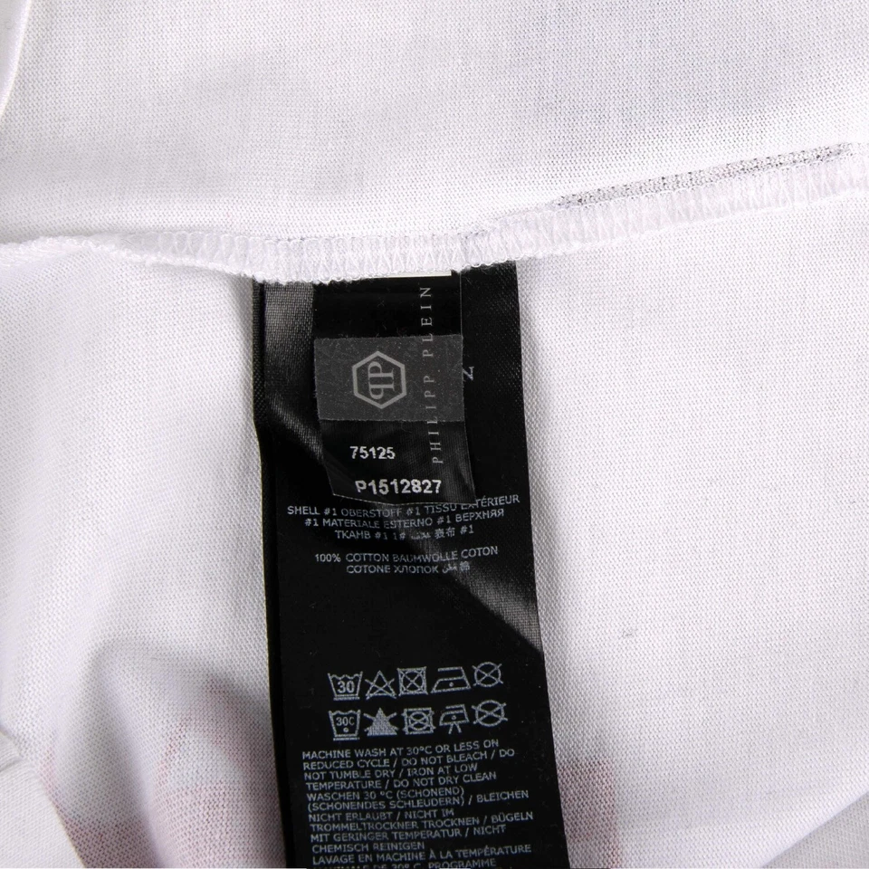 Camiseta PHILIPP PLEIN x Playboy V. Silvstedt Cristales Estampados Blanca 08455 Foto 2 de 4