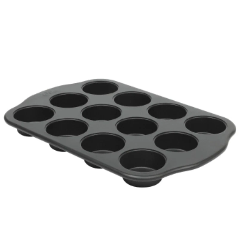 Oster Teston Platinum Collection 12-Cup Nonstick Carbon Steel Muffin Pan In Mat