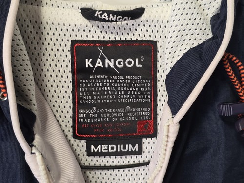 Vintage Kangol Jacket M-L 90’s Retro Old School Navy Coat Oversized 23 Pit 25 L - Picture 9 of 17