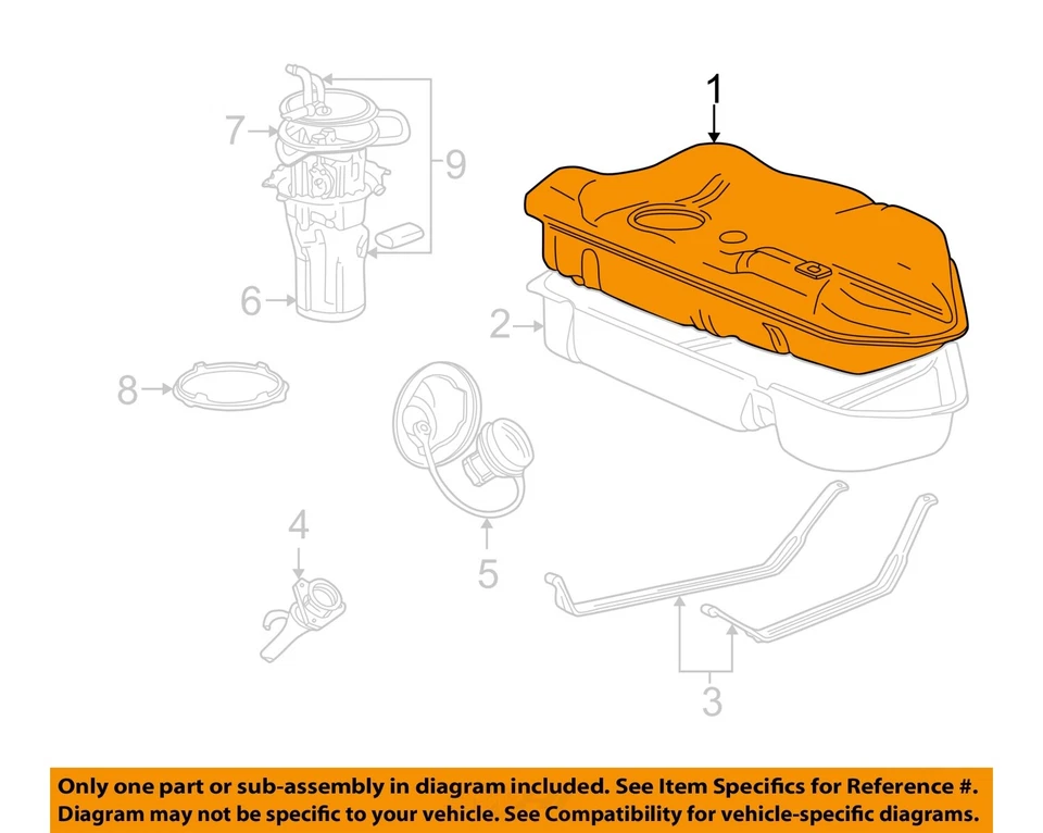 Used Fuel Tank fits: 2001 Ford Taurus Grade A Foto 3 de 4