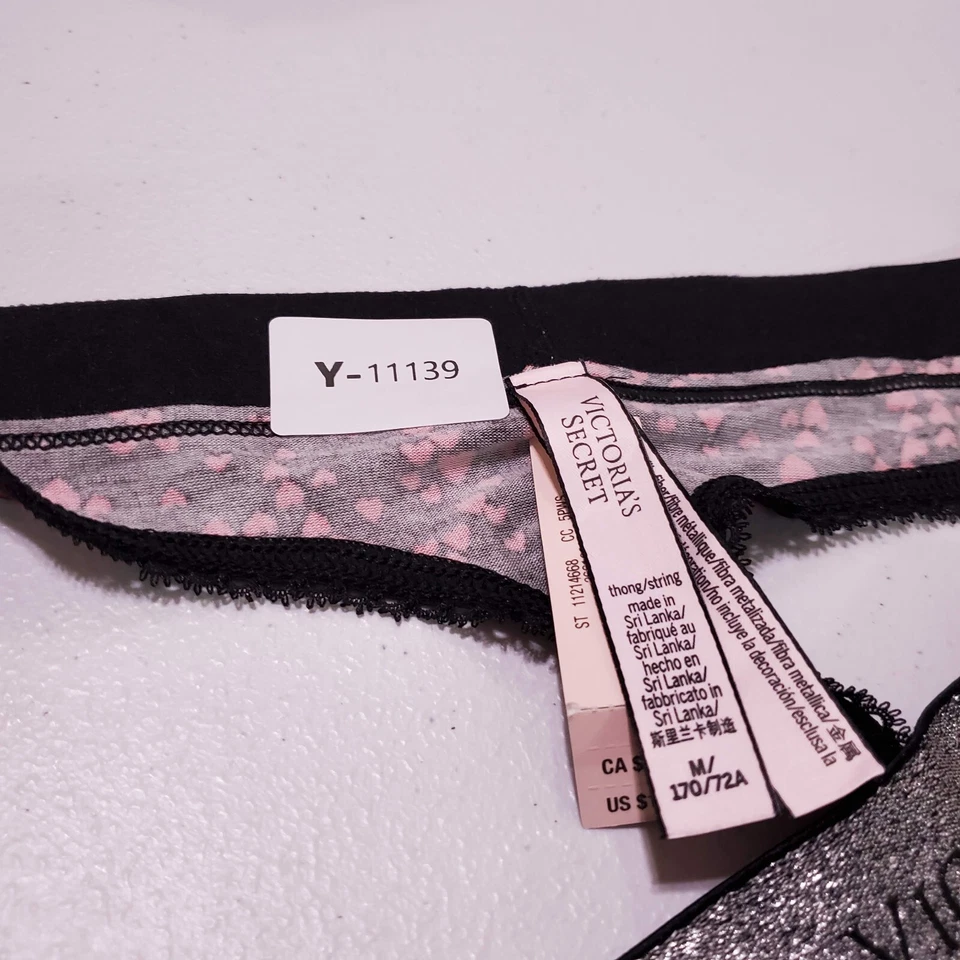 Victoria Secret Women Panties Medium Red Hearts All Over Thong NWT - Image 4 of 4