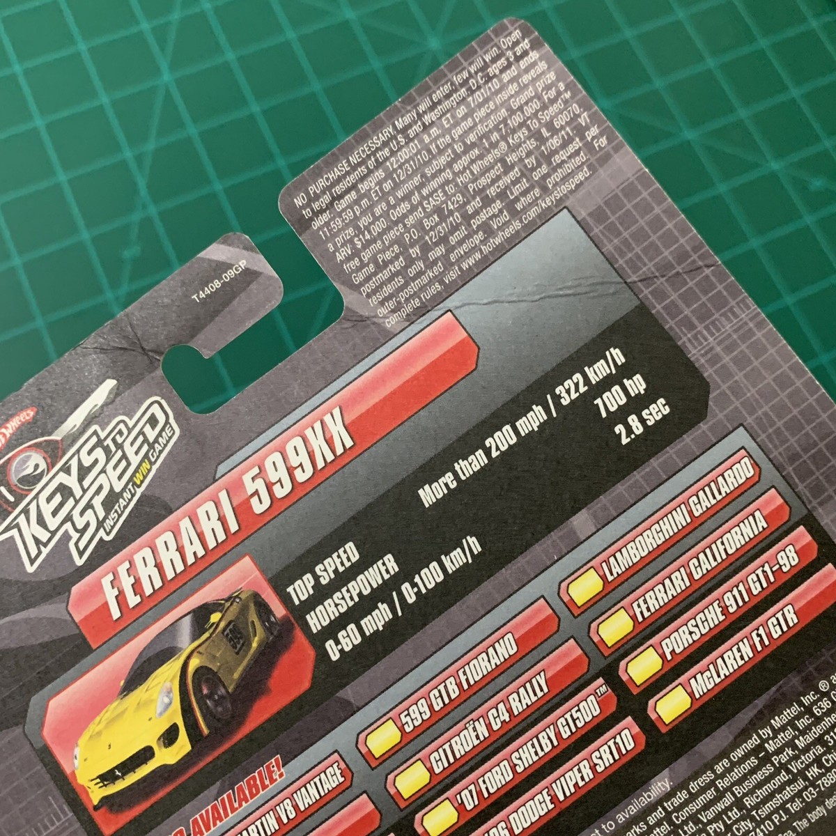 ミニカー HOTwheels Ferrari 599 xx Speed Machines Amazon.com: FERARRI 599XX Hot Wheels Speed Machines RED