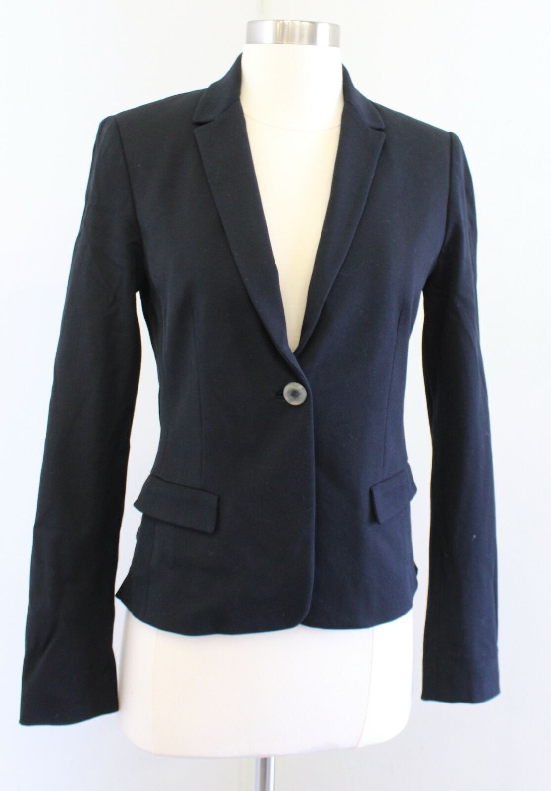 Elie Tahari Solid Black Single Button Ruched Cont… - image 1