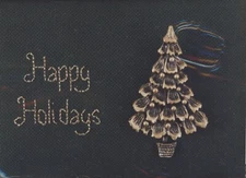 DKT Originals Happy Holidays Quick Stitch Brass Christmas Tree Cross Stitch Kit