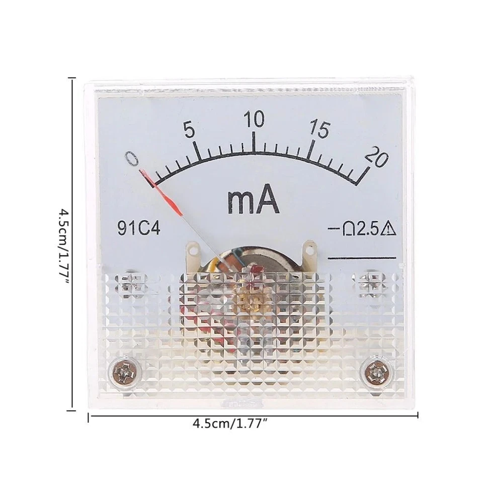 10A 300mA 500mA Pointer Ammeter DC Amp Meters Analog Panel Meter Measuring Tool - Image 2 of 4