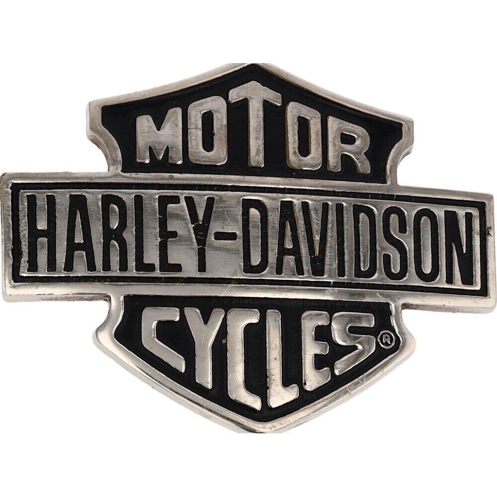 Brass Harley Davidson Bar Shield Logo Biker Motorcycle 80s Vintage 
