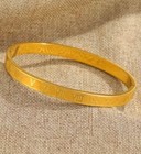 <!--F#f_0-->NEW Roman Numeral Design Gold Plated Stainless Steel BANGLE BRACELET Minimalist<!--F/-->