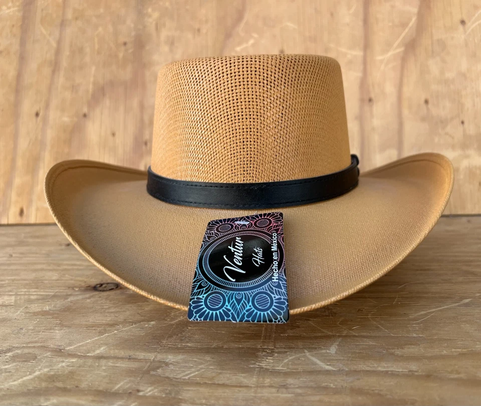 MEN'S PANAMA STYLE SUMMER HAT LIGHT WEIGHT, BEACH OR GOLF STYLE HAT - Image 3 of 4