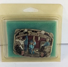 N/O/S 1986 Great American Buckle Co. The American Fire Fighter   NOS