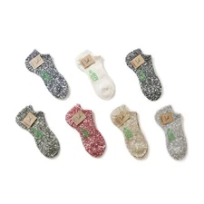 A HOPE HEMP Slub Nep Plain Sneaker Socks HSX-008 Made in Japan Unisex New 7color