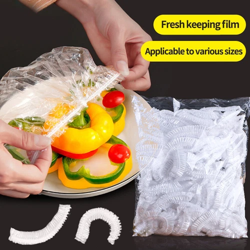 100PCS Disposable Food Cover Plastic Food Bag Elastic Wrap Food Bowl Dish Cover - Picture 15 of 21