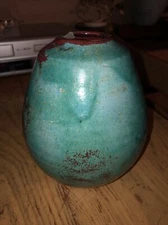 Rare Jugtown Art Pottery Vase North Carolina Chinese Blue Glaze