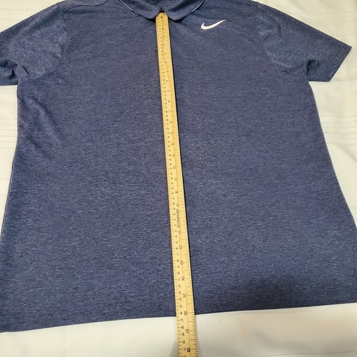 Nike Men's Golf Polo Shirt XL Dri-Fit Polyester Standard Fit Blue EUC *READ - Picture 6 of 13