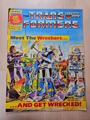 Transformers RARE Issue 82 UK Edition October 1986 Marvel Comics The Wreakers
