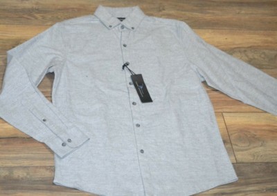 Marc Anthony Lt Gray Slim Fit Soft Touch Pocket Long Sleeve