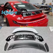 Half Matte Carbon Fiber Rear Trunk Spoiler Wing For Porsche 992 Carrera GT3 STY