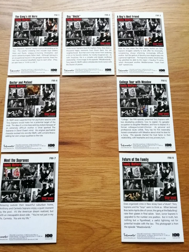 The Sopranos Season 1 Portrait Trading Card FM-6 - Bild 2 von 2