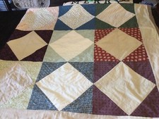 Beautiful Patchwork Handmade Quilt 82  x 80  Cabin Farmhouse Decor