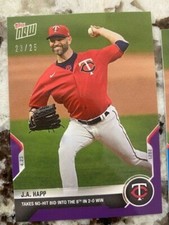 2021 TOPPS NOW PURPLE PARALLEL CARD 23/25 MINNESOTA TWINS JA HAPP #119