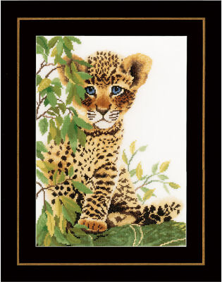 Lanarte Z�hlte Kreuzstich-Kit: Wenig Panther (Evenweave)