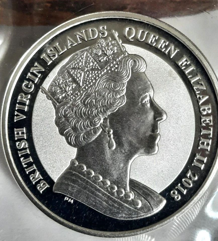 1 oz 2018 British Virgin Islands Pegasus .9991 SILVER Bullion Coin - Image 3 of 4