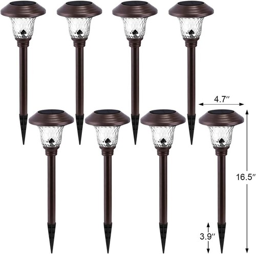 All-Weather Solar Pathway Lights - 8 Pack Waterproof with Colorful Illumination - Picture 8 of 8
