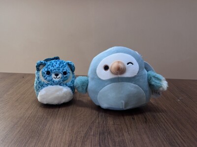 New Squishmallow Sabertooth Tiger Clip On Griffin Blue 5  Shondi Dodo Bird Set