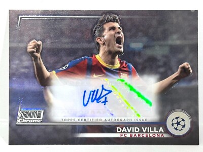 Topps Chrome DAVID VILLA 直筆サインカード 99シリ 2022-23 Topps Stadium Club Chrome UCL Barcelona Legend David Villa