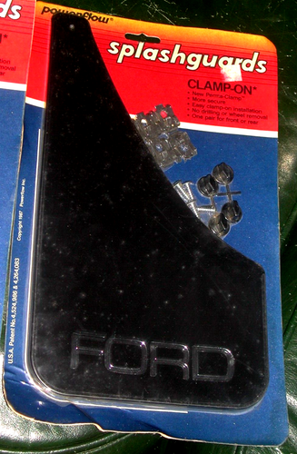 2 - Vintage PACK Powerflow Custom "FORD" Splash Guards Mud Flaps - Picture 4 of 10
