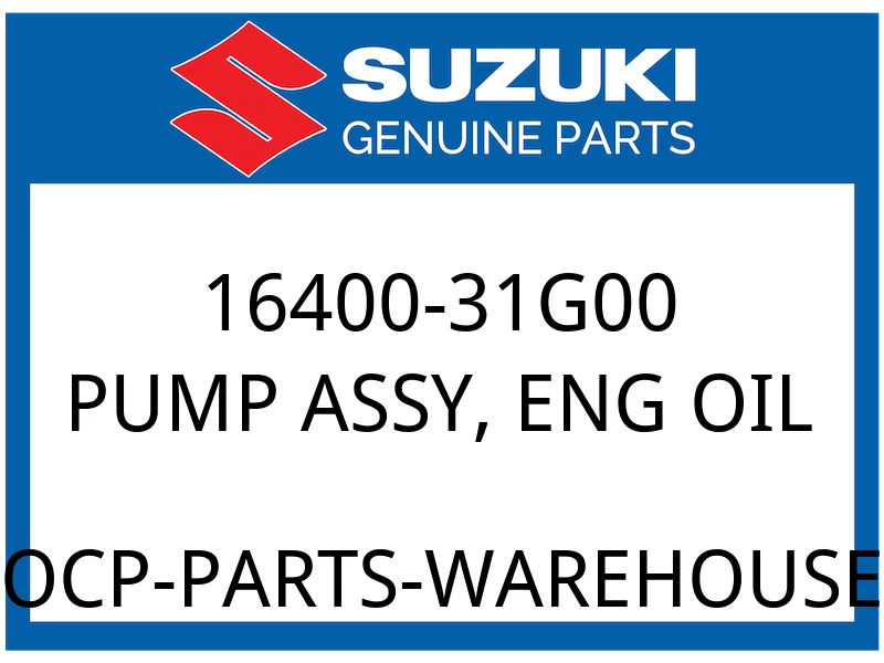 Suzuki OEM Part 16400-31G00 PUMP ASSY, ENG OIL