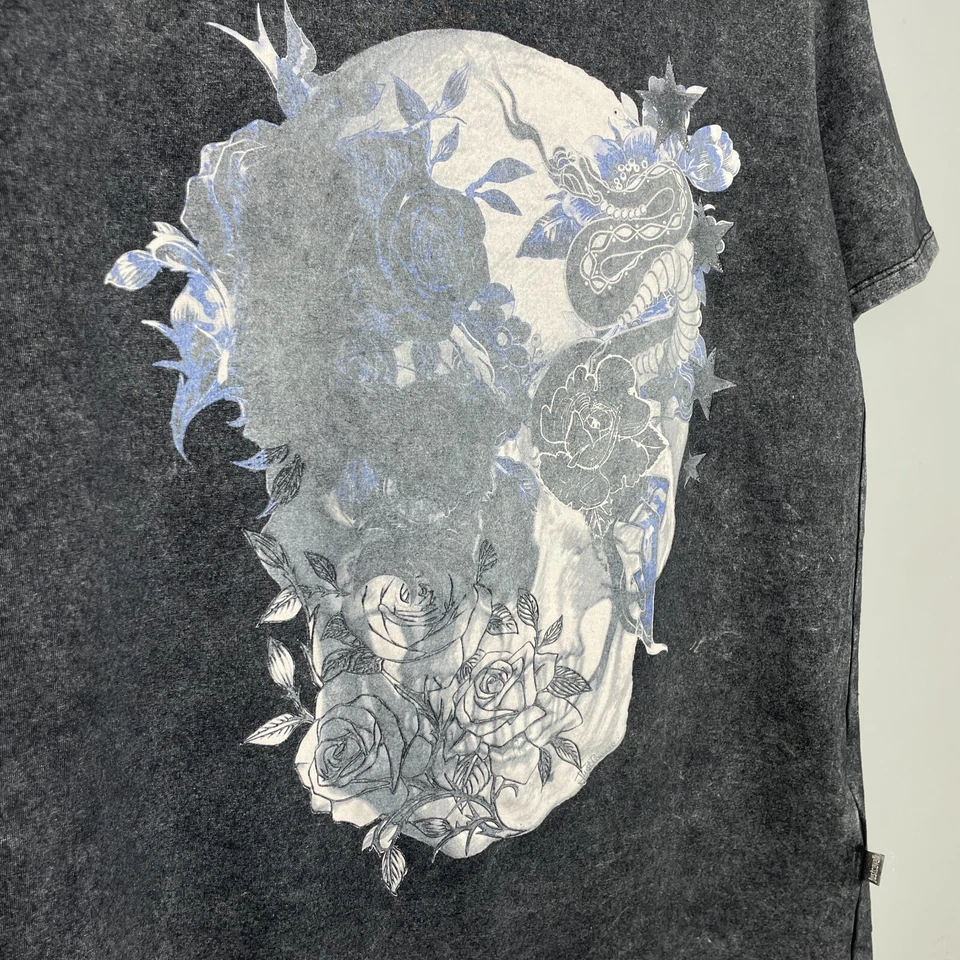 Just Cavalli Herren T-Shirt Grau Garment Dyed Logo Größe XL - Bild 4 von 4
