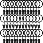40 Pack Curtain Rings with Clips, Drapery Clips with Rings, Hangers Drapes Rings