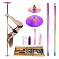 Dance Pole Spinning Static 45mm Dancing Stripper Pole Kit Adjustable for Fitness