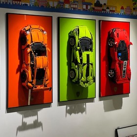 iLuane Display Wallboard for LEGO Technic Porsche 911 GT3 RS 42056 Building K...