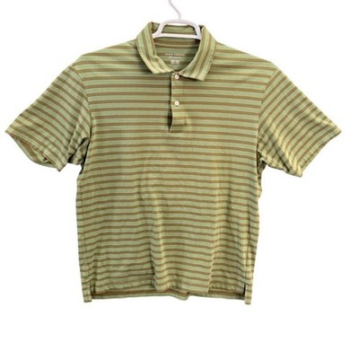 Uniqlo Roger Federer JW Anderson Striped AIRism Polo Shirt Green Mens Medium