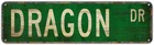 Metal Tin Sign DRAGON DR Funny Vintage Sign Retro Metal Signs for Bedroom Kitche