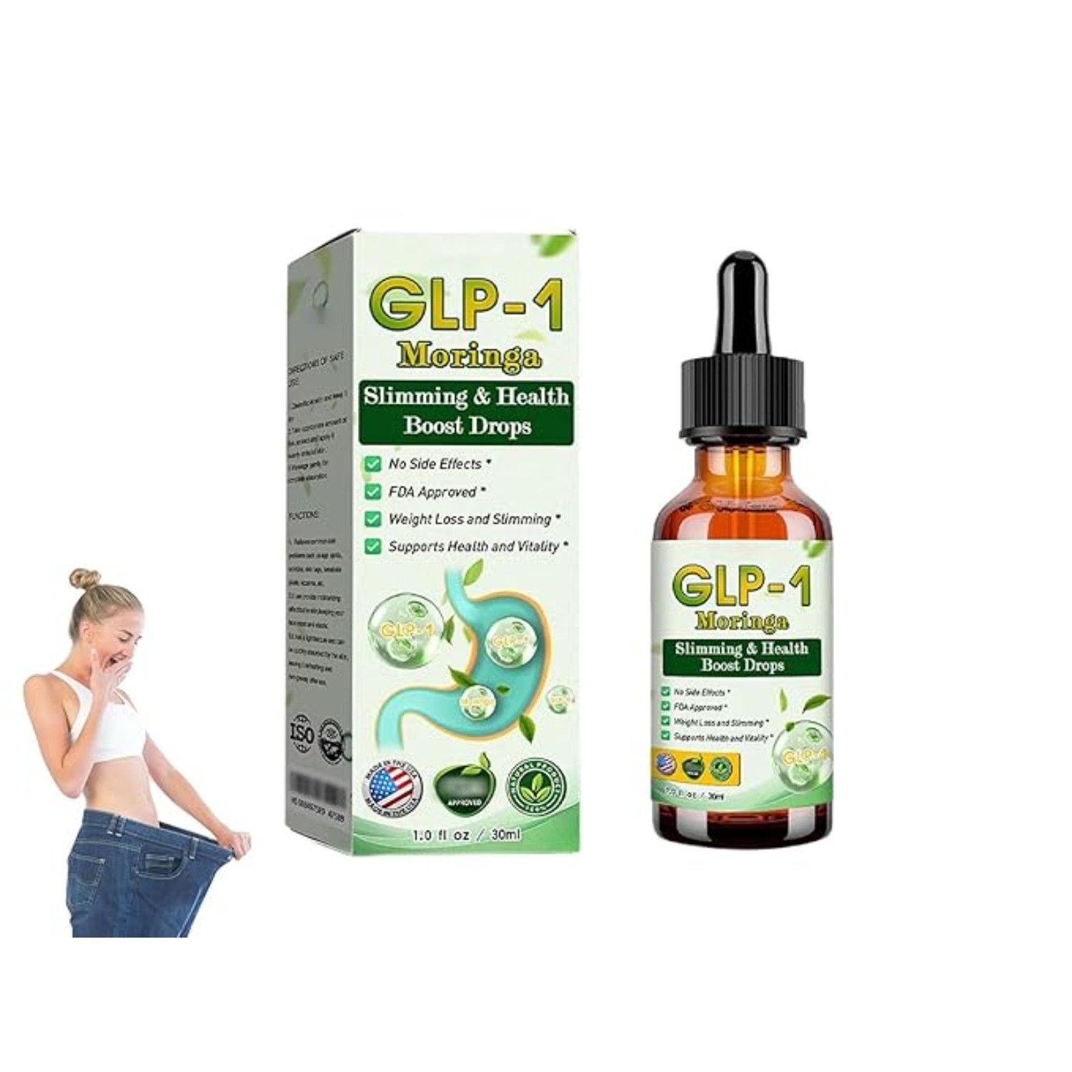 Natural Advanced Body Care Liquids Drop, Organic Moringa 