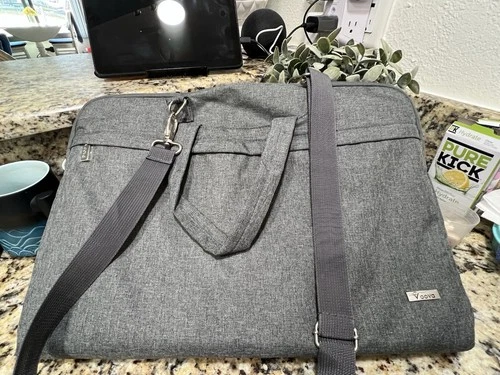 Laptop Bag Dark Gray Canvas 17 Inches