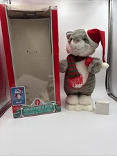 Vintage 1997 Telco Christmas Motion-ette Cat Style No: A27882 Works Perfectly.