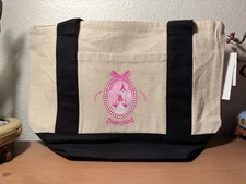 Disney Parks Disneyland Cinderella Castle and Bows Mini Canvas Tote Bag NWT