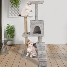 Large Cat Tree Activity Centre Multilevel Scratching Post 126cm Climbing Tower