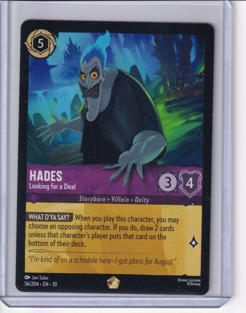 Disney Lorcana Whispers in the Well -Hades Looking for a Deal 56/204 Non-Foil