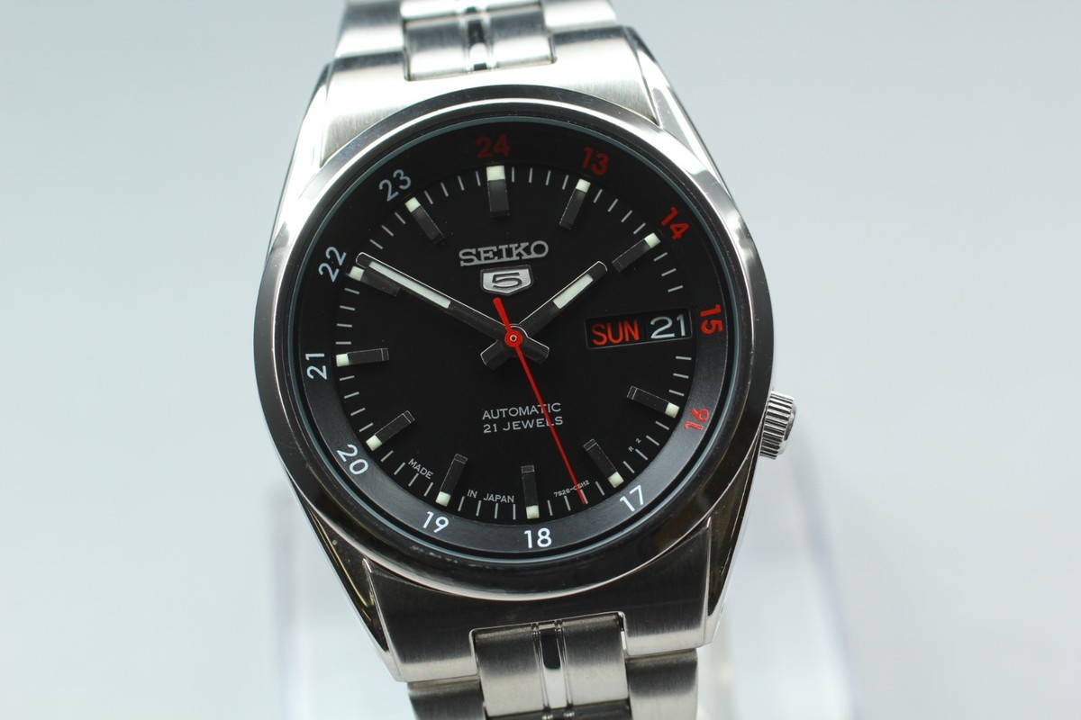 MINT] SEIKO 7S26-02C0 SNK571J1 Men's Black Dial Automatic Watch