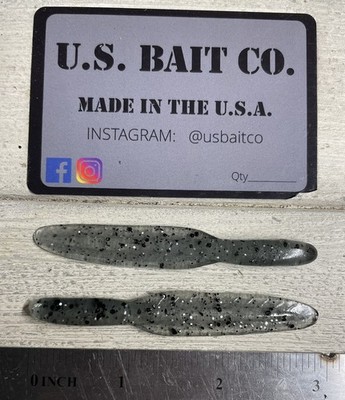 Hand Poured 3  Reapers Smoke Salt & Pepper Lot Of 25 Finesse Baits